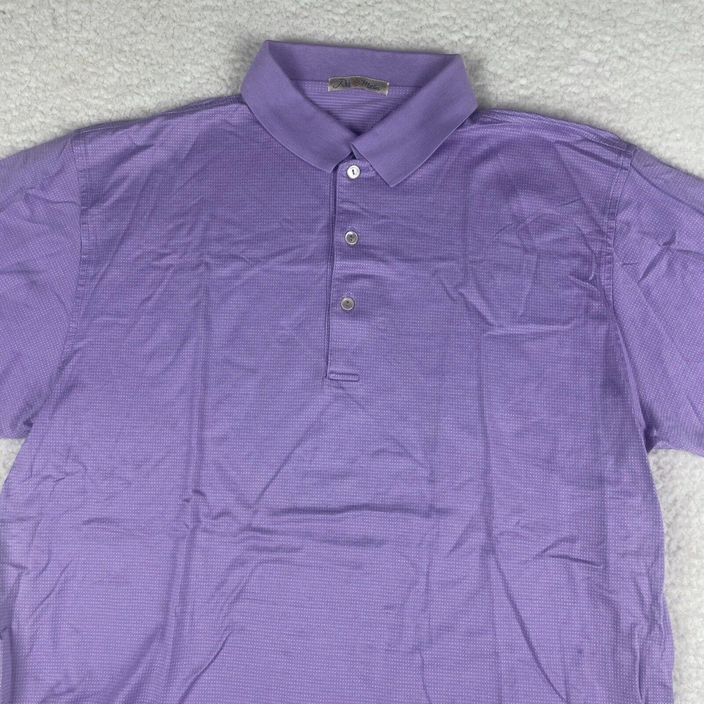 Peter Millar Purple Lavendar Polo Golf Shirt Large - Picture 2 of 9